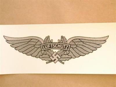 Luftschutz Helmet Decal